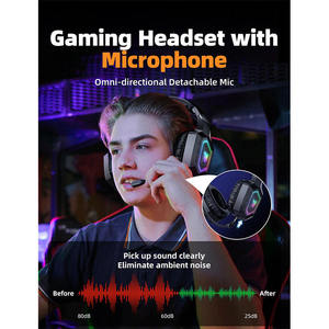 ONIKUMA GT806 <b>Wireless</b> Gaming Headset Over-the-Ear 2.4g <b>Wireless</b> Wired Three-Mode Lightweight Gaming Headset - Product Image 4