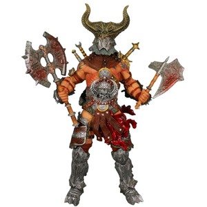 Figura de acción de guerrero bárbaro de alta calidad, juguete articulado con doble hacha y casco, venta al por mayor, personalizable - Product Image 1
