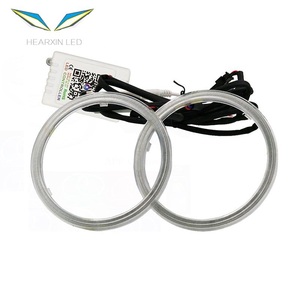 Anelli <span class=keywords><strong>Halo</strong></span> <span class=keywords><strong>RGB</strong></span> COB per Auto 60MM 70MM 80MM 90MM 100MM <span class=keywords><strong>110MM</strong></span> 120MM, Anelli <span class=keywords><strong>Halo</strong></span> per Fari Auto con App Mobile e Copertura - Product Image 1