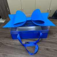 Boîte cadeau pour fleurs recyclable avec design nœud, boîte transparente pour bouquet de fruits, emballage pour mariage, Saint-Valentin, anniversaire
