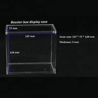 Boîte de protection en acrylique pour booster Pokémon, étui de protection transparent en acrylique personnalisé avec couvercles magnétiques