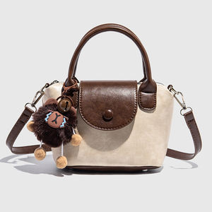 Sac Mini Vintage de Haute Qualité pour Femmes, Petit Sac Bandoulière en PU Imperméable avec Fermeture Éclair, Doublure en Polyester, Polyvalent et Tendance - Product Image 1