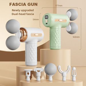 Mini pistolet de massage à double tête pour la relaxation musculaire à domicile, pistolet de massage fascia portable pour le cou et les cervicales, masseur USB - Product Image 3