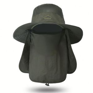 Chapeau de pêcheur extérieur protégé contre le soleil Chapeau seau de pêcheur imperméable pliable à séchage rapide avec ficelle - Product Image 1