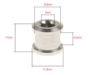 สลักเกลียวหัวหกเหลี่ยมไทเทเนียม GR5 แบบเรียบ M8x0.75 มม. 12 มม. สำหรับจักรยานฟิกซ์เกียร์ - Product Image 3
