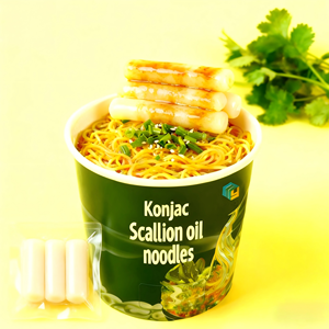 Noodles Istantanei Halal a Basso Contenuto Calorico e di Carboidrati, Pasto Rapido in 1 Minuto, Noodles Stir-fried al Gusto di Olio di Cipollotto, Noodles di Konjac Istantanei - Product Image 1
