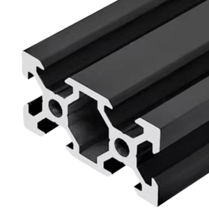 Profilé en alliage d'aluminium personnalisé série 6000 T351 T851 anodisé noir de forme carrée, service de découpe disponible - Product Image 1