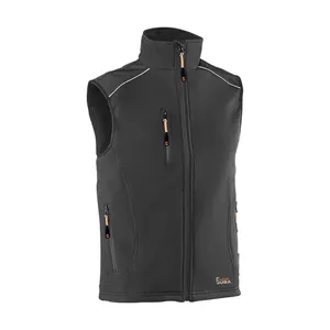 Gilet - 1895B S New Bari - Colore: Nero - Chiusura frontale con dettagli riflettenti su spalle e - Product Image 1