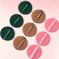 Set de 7 Esponjas de Maquillaje Serie Pie con Estuche de Almacenamiento, Esponja Suave para Aplicación de Base de Maquillaje Portátil
