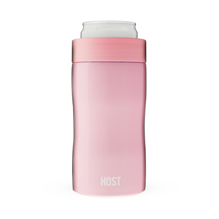 HOST Stay-Chill Slim Can Cooler in Peony Stainless Steel Tumbler
