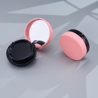 Étui compact de luxe pour fond de teint coussin d'air BB crème, étui compact personnalisé pour poudre compacte cosmétique ronde, étui compact correcteur avec miroir