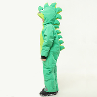 Combinaisons d'hiver de style dinosaure pour enfants, snowboard et ski, combinaison une pièce