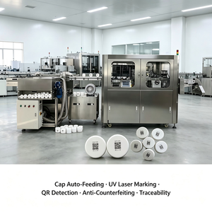 Máquinas de Grabado Láser de Alta Velocidad, Sistema de Alimentación y Clasificación Todo en Uno con Sistema de Visión y Rechazo para Tapas de Plástico, con Rastreabilidad - Product Image 1
