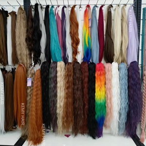 Extensions <span class=keywords><strong>de</strong></span> queue <span class=keywords><strong>de</strong></span> <span class=keywords><strong>cheval</strong></span> KEMY en cheveux synthétiques doux et teints, résistantes à la chaleur, avec cordon <span class=keywords><strong>de</strong></span> serrage pour femmes - Product Image 1