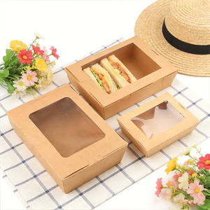 Barquette alimentaire en papier kraft personnalisée avec couvercle, emballage écologique durable pour cafés, traiteurs et restauration rapide - Product Image 2