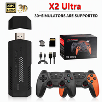 X2 Ultra Game Stick 4K 64GB 128GB 256GB 30000 jeux Manette de jeu rechargeable Console de jeu rétro classique TV sans fil 2.4GHz Consola