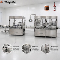 Machine de remplissage à chaud haute performance pour sauces piquantes, miel et vinaigrettes, remplisseuse, bouteilleuse et étiqueteuse automatique pour bouteilles de 150g