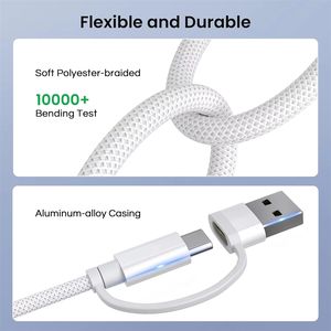 <span class=keywords><strong>Cable</strong></span> de Carga USB C Universal de 6.6 Pies y 60W, <span class=keywords><strong>Cable</strong></span> de Carga Múltiple para 17/16 <span class=keywords><strong>Pro</strong></span> 4/1 4/4th Gen 11 - Product Image 5