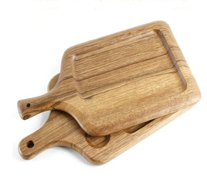 Planche à pizza, steak et fromage en bois naturel écologique à usage quotidien, épaisseur 1,5 cm, <span class=keywords><strong>avec</strong></span> poignée - Product Image 6