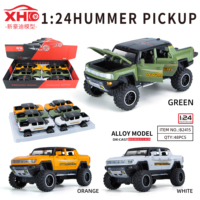 Modèle de camionnette Hummer en alliage moulé sous pression à l'échelle 1:24, jouet de collection pour garçons, cadeau
