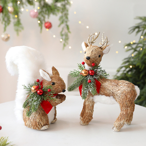 Decorazioni Natalizie per la Casa in Vendita: Ornamenti a Forma di Cervo, Volpe e Scoiattolo, Regali da Tavola, Decorazioni Natalizie a Tema Animale - Product Image 2