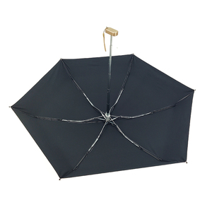 2025新款迷你口袋雨伞女庞基黑色涂层6折折叠便携式防紫外线手动控制现代旅行全 - Product Image 4