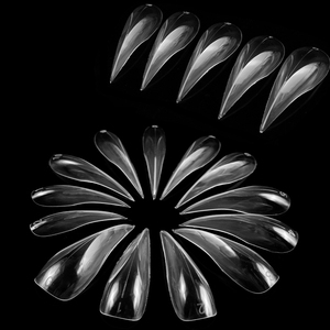 140 pièces Capsules d'ongles à double forme courbées profondes, forme griffe d'aigle, Popit, pour extension rapide au gel, pour salon de manucure - Product Image 5