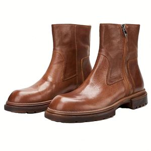 Zapatos de Hombre de Cuero Genuino, Estilo Británico Retro, Impermeables, Transpirables, con Estampado de Leopardo, de Calidad Ejecutiva - Product Image 3