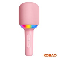 Wowo Kids Singing Microphone Speaker Combo Model K6 Perangkat Karaoke Ajaib Respon Frekuensi 20Hz-20kHz Nirkabel untuk
