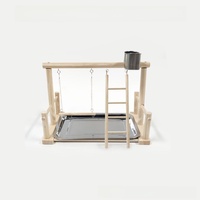 Support de jeu en bois pour perroquet avec balançoire et échelle d'escalade pour aire de jeux interactive pour animaux de compagnie