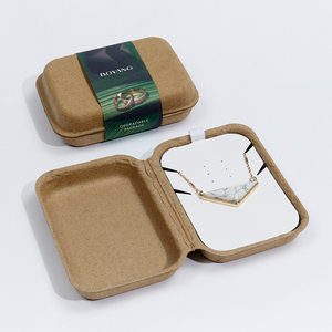Boîte à bijoux en papier biodégradable personnalisée Boyang avec logo - Product Image 2