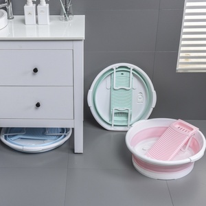 Thickened Face <strong>Basin</strong> Student Dormitory Space-saving Hanging Folding <strong>Basin</strong> Foot <strong>Washing</strong> <strong>Basin</strong> Scrubbing Board Integrated <strong>Basin</strong> - Product Image 3