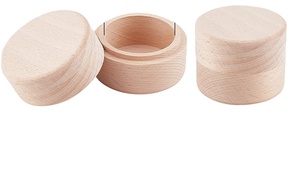 Scatola in Legno per Anelli Nuziali, Porta Anelli, Contenitore per Gioielli, Scatola Regalo - Product Image 2