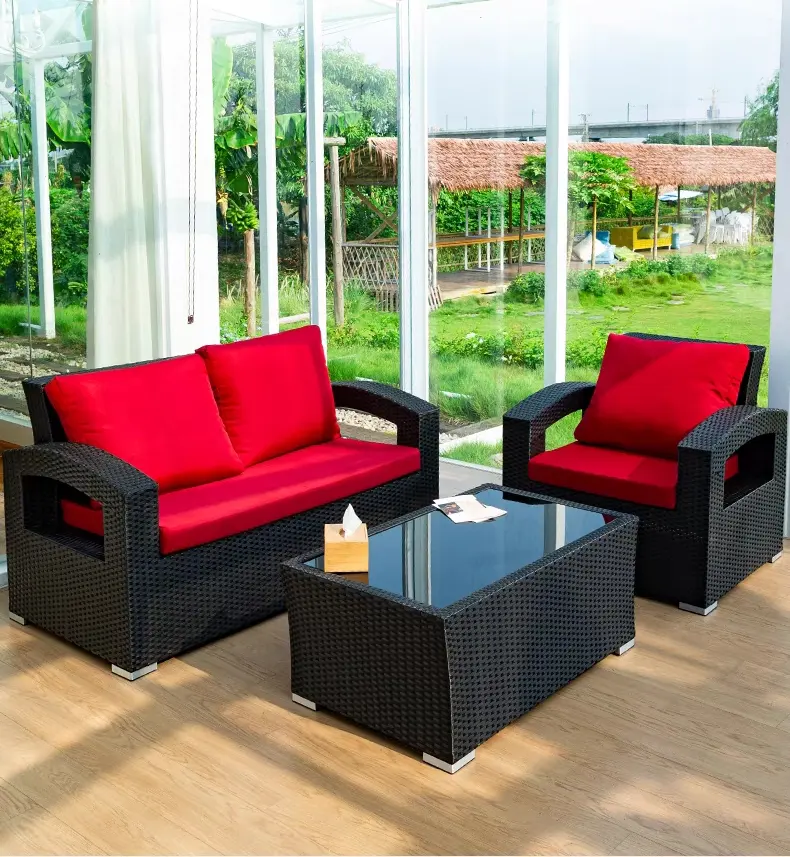 Ocio balcón sofá combinación muebles sofá barato conjunto cómodo