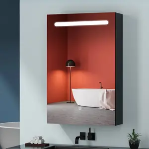 Armario de pared inteligente con espejo Led para baño, armario de joyería con espejo para maquillaje, precio de fábrica