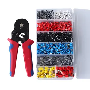 VE1200pcs cold-pressed terminal set crimping pliers HSC86-4A European tubular terminal Wire Crimping Pliers