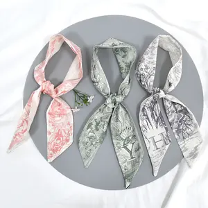 Hàng Mới Mùa Hè Chữ Tarot Ribbon Khăn Túi Xách Lễ Hội Quà Tặng Phụ Nữ Lụa Hairbands Scarfs Trang Trí