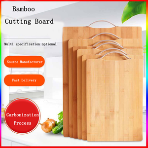 Vente en gros de planche à découper en charcuterie de bambou écologique gravée sur mesure poignée en acier inoxydable bloc à découper lavable au lave-vaisselle - Product Image 2