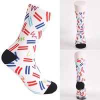 Chaussettes de baseball en coton imprimées numériquement 360° ODM pour l'été, respirantes et anti-humidité pour les passionnés de baseball
