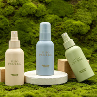 Vente en gros de flacons pulvérisateurs pour le visage en plastique PET vides, personnalisés, avec pompe à brume fine, avec lotion, 30 ml, 60 ml, 100 ml, 150 ml, pour l'emballage cosmétique