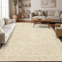 Tapis persan Bene, lavable en machine, polyester, rembourré, antidérapant, certifié OEKO-TEX, tapis de salon 9x12