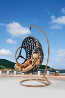Hamac suspendu de luxe, patio, jardin, maison, terrasse, extérieur, rotin, osier, balançoire, panier, chaise oeuf