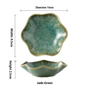 Feuille de Lotus de Style Japonais 3.9 Pouces Mini Bols à Tremper Plat à Sauce en Céramique pour <span class=keywords><strong>Izakaya</strong></span> et Restaurant Shop - Product Image 3