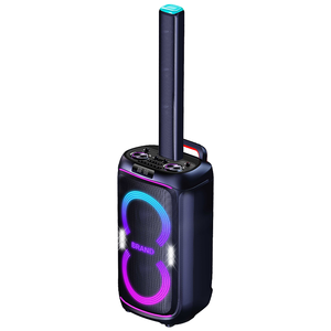 Caja de Subwoofer de 8 Pulgadas Amplificada con Luces LED de Colores Intermitentes, Altavoz de Plástico Profesional Tipo <span class=keywords><strong>Boombox</strong></span> 3 - Product Image 2