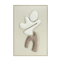Design d'art moderne Art mural grès, famille d'éléphants feuille de bananier suspension murale lumineuse LED pour entrée villa