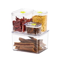 Design moderne Boîte de rangement pour réfrigérateur de cuisine Matériau PET pour fruits, légumes, produits secs, céréales, aliments frais