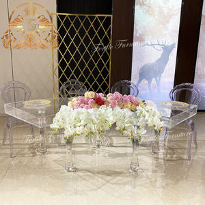 حفل زفاف فاخر شفاف أفعواني الحدث الاكريليك الجدول الزفاف - Product Image 3