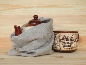 ถุงผ้าลินินคุณภาพสูงแบบมีเชือกสำหรับใส่เครื่องครัว - Product Image 5