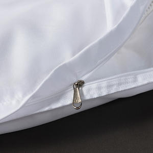 Draps plats, housses de couette et taies d'oreiller <span class=keywords><strong>en</strong></span> coton polyester blanc pur, ensemble de literie de luxe <span class=keywords><strong>pour</strong></span> hôtel - Product Image 6