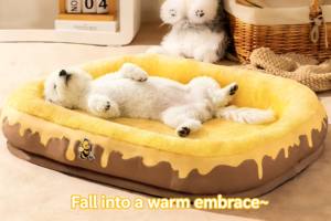 سرير كلاب دافئ للشتاء محشو بقطن PP قابل للفك والغسل للكلاب الصغيرة والمتوسطة الحجم، عش حيوانات أليفة مريح - Product Image 5